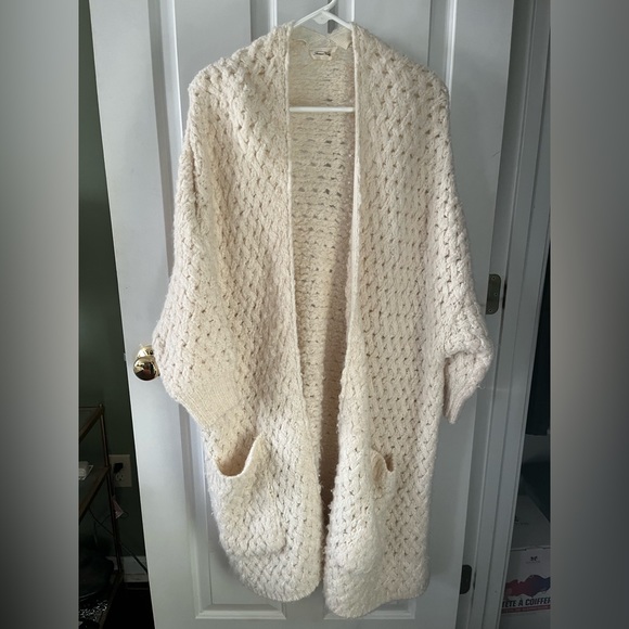 American Vintage Cloud-Like Ivory Open Cardigan M/L - Picture 1 of 9